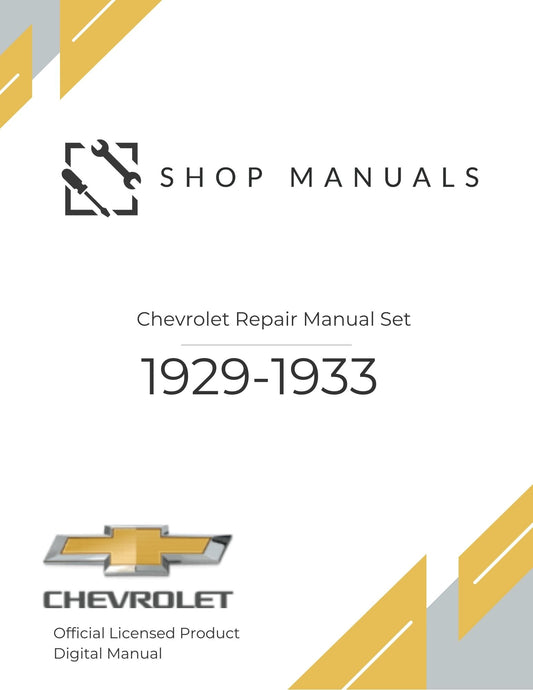 1929-1933 Chevrolet Repair Manual Set