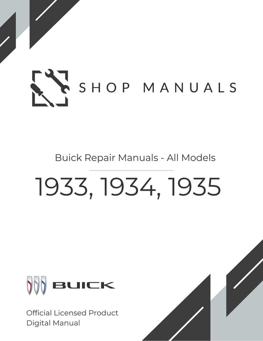 1933, 1934, 1935 Buick Repair Manuals - All Models