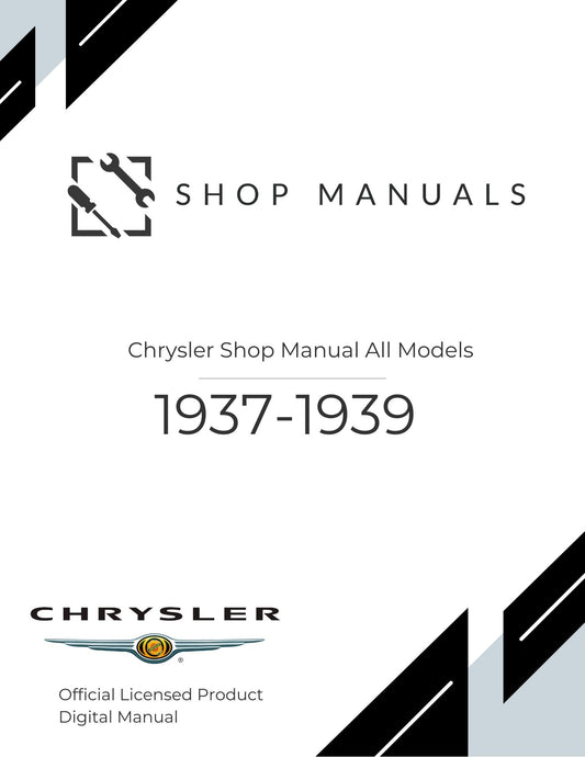 1937-1939 Chrysler Shop Manual All Models