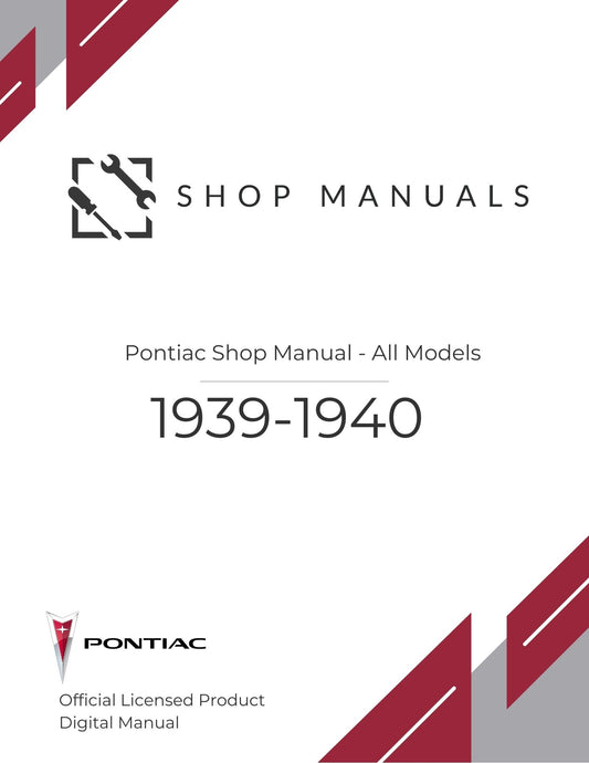 1939-1940 Pontiac Shop Manual - All Models