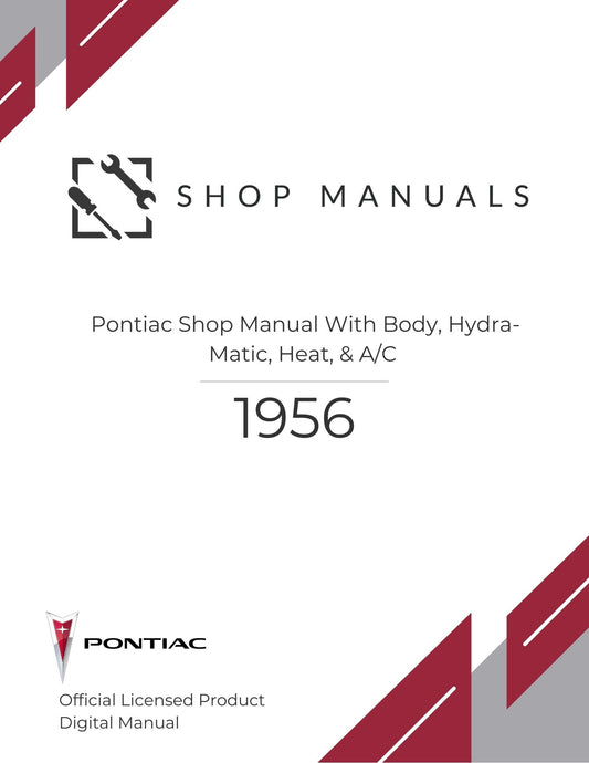 1956 Pontiac Shop Manual With Body, Hydra-Matic, Heat, & A/C