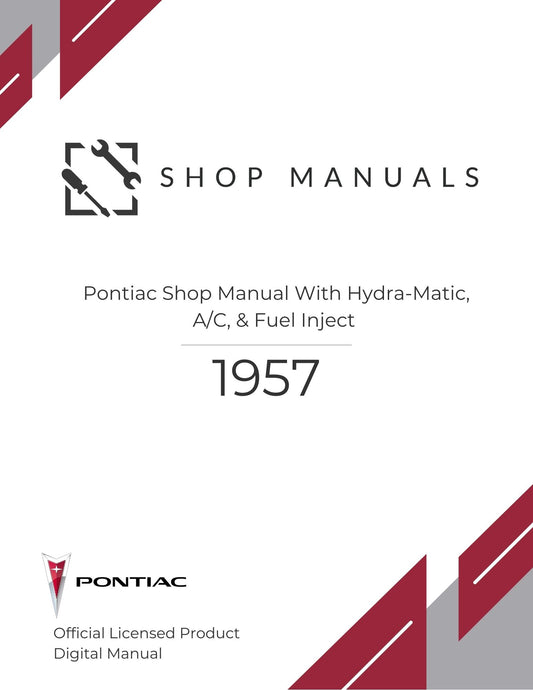 1957 Pontiac Shop Manual With Hydra-Matic, A/C, & Fuel Inject