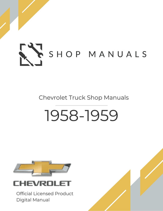 1958-1959 Chevrolet Truck Shop Manuals