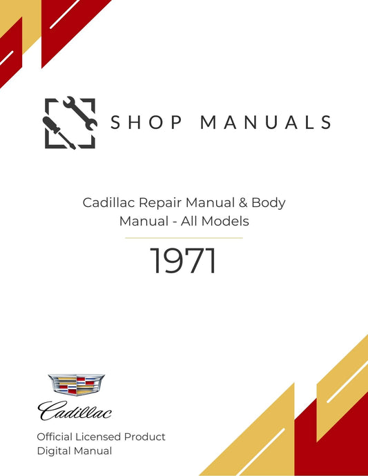 1971 Cadillac Repair Manual & Body Manual - All Models