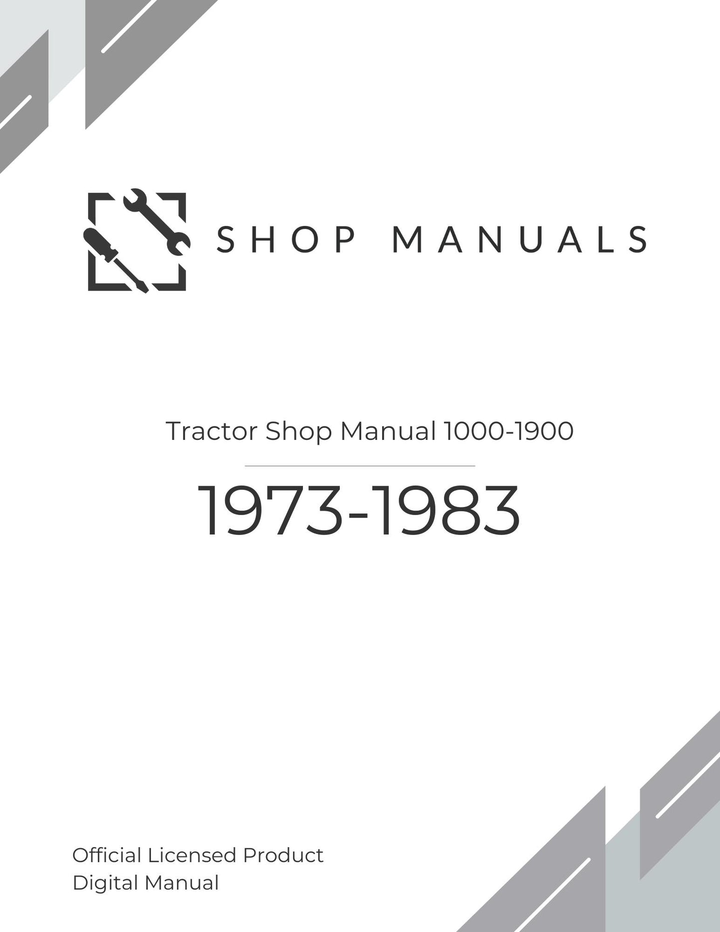 1973-1983 Tractor Shop Manual 1000-1900