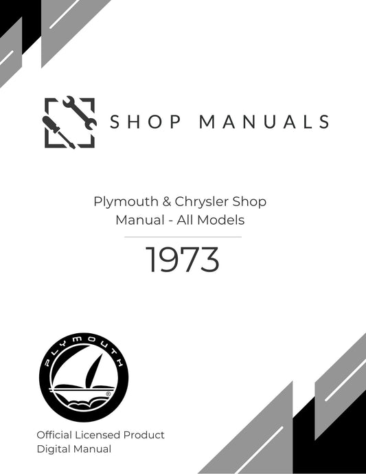 1973 Plymouth & Chrysler Shop Manual - All Models