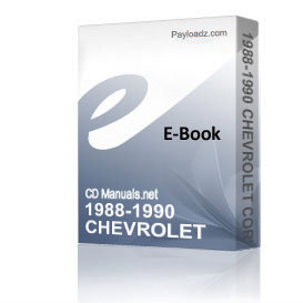 1988-1990 Chevrolet Corvette Shop Manuals