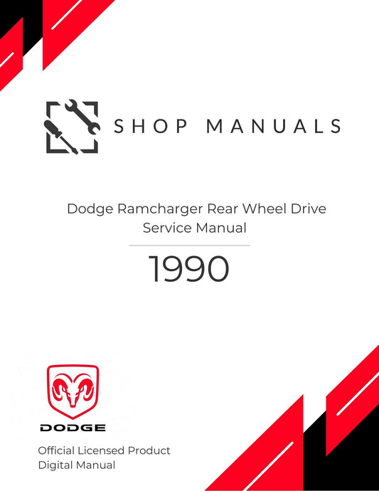 1990 Dodge Ramcharger Rear Wheel Drive Service Manual
