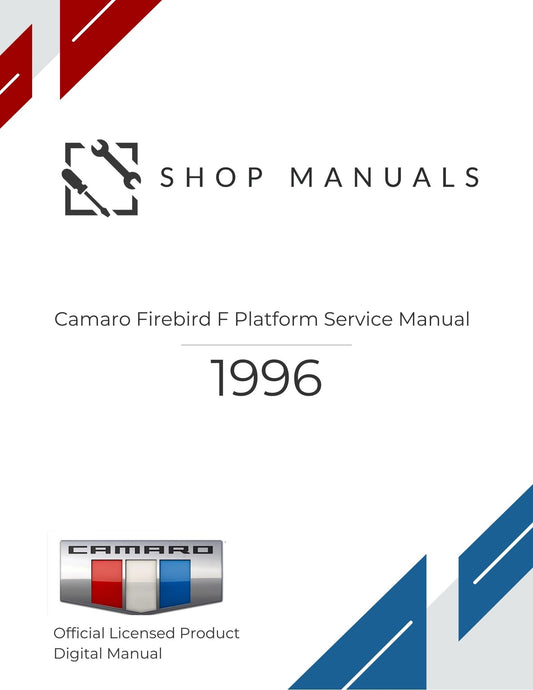 1996 Camaro Firebird F Platform Service Manual