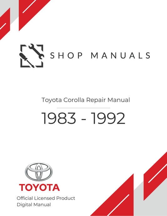 1983 - 1992 Toyota Corolla Repair Manual