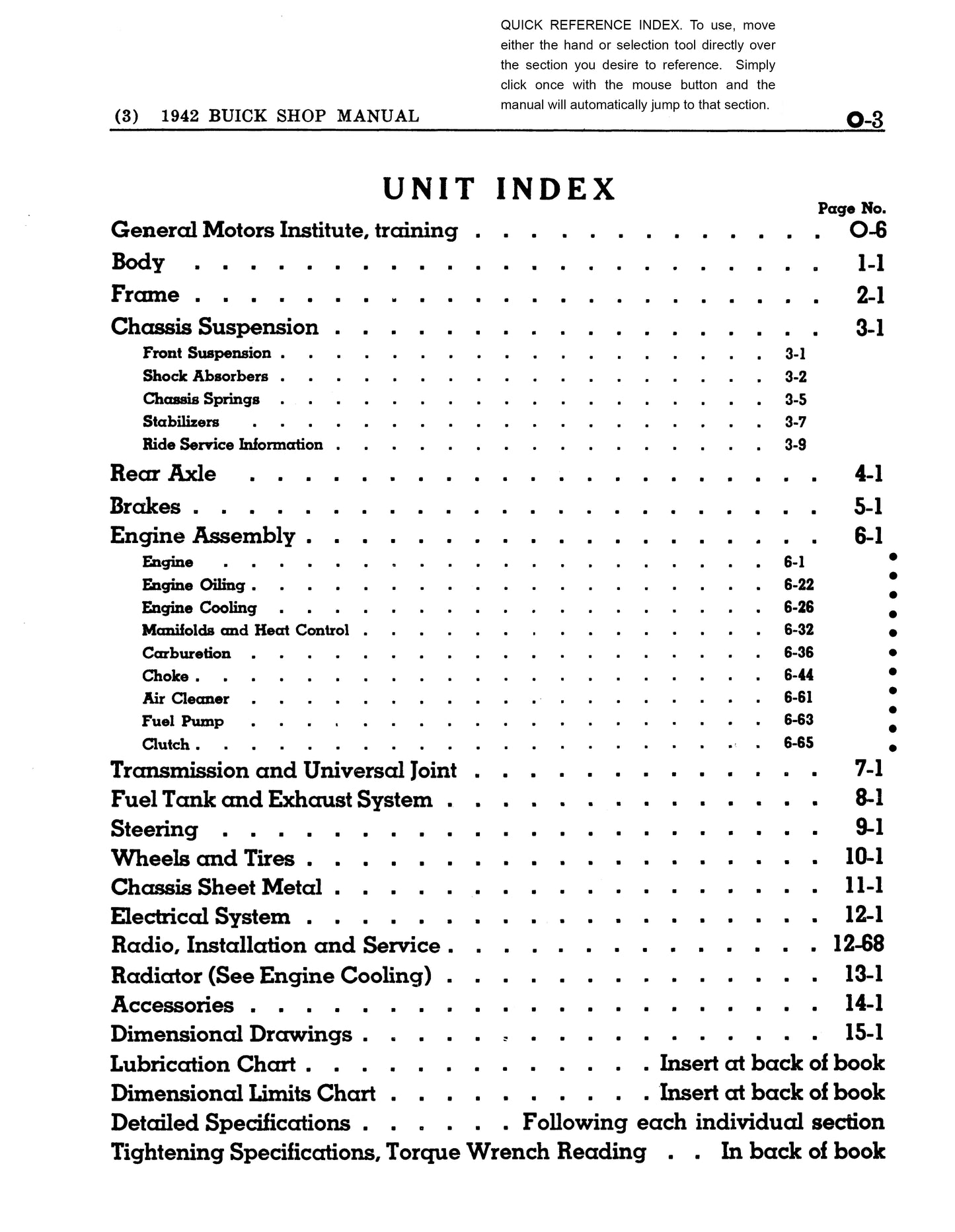 1940-1941 Buick Repair Manuals - All Models