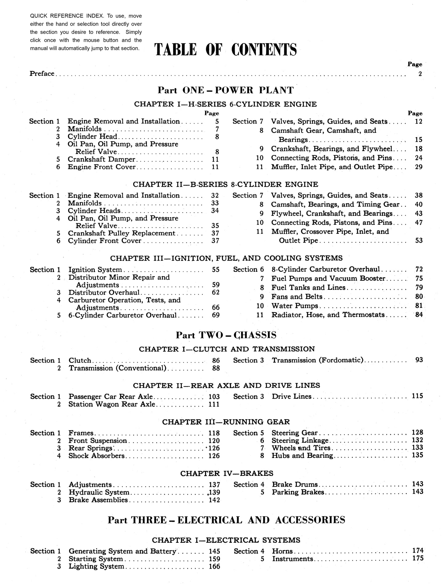 1949-1951 Ford Shop Manual - All Models