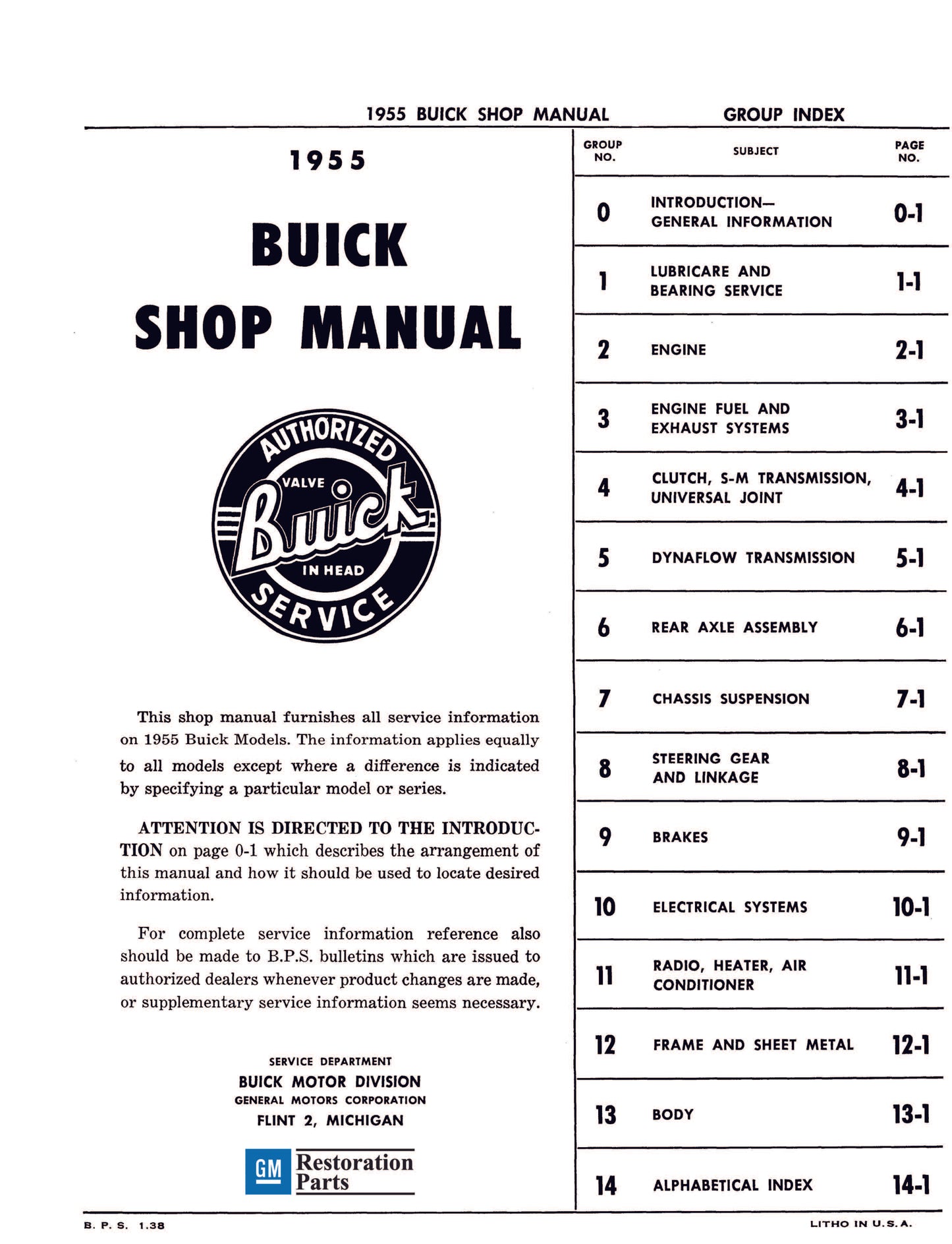 1955 Buick Cd-rom Repair Manual - All Models