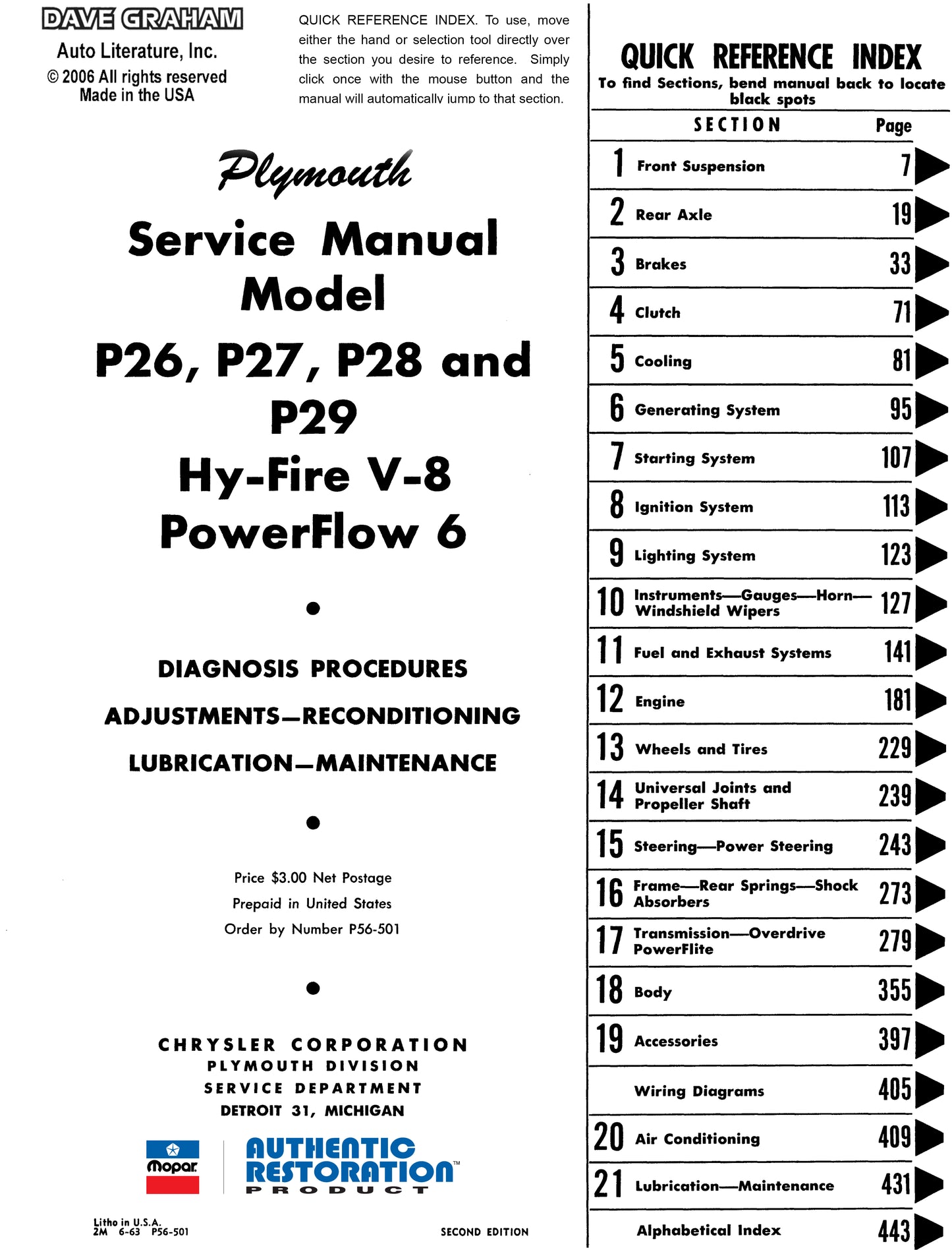 1955-1956 Plymouth Shop Manual