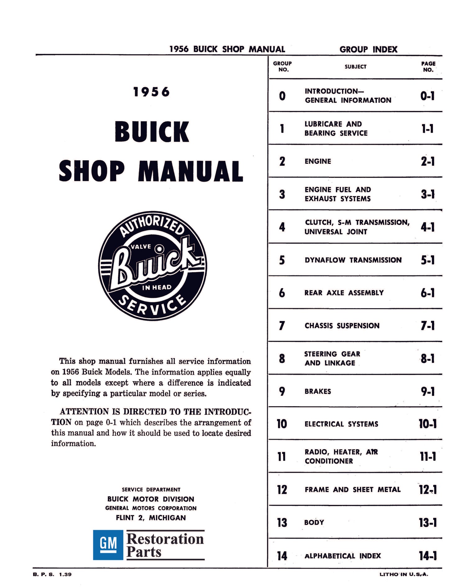 1956 Buick Repair Manual - All Models