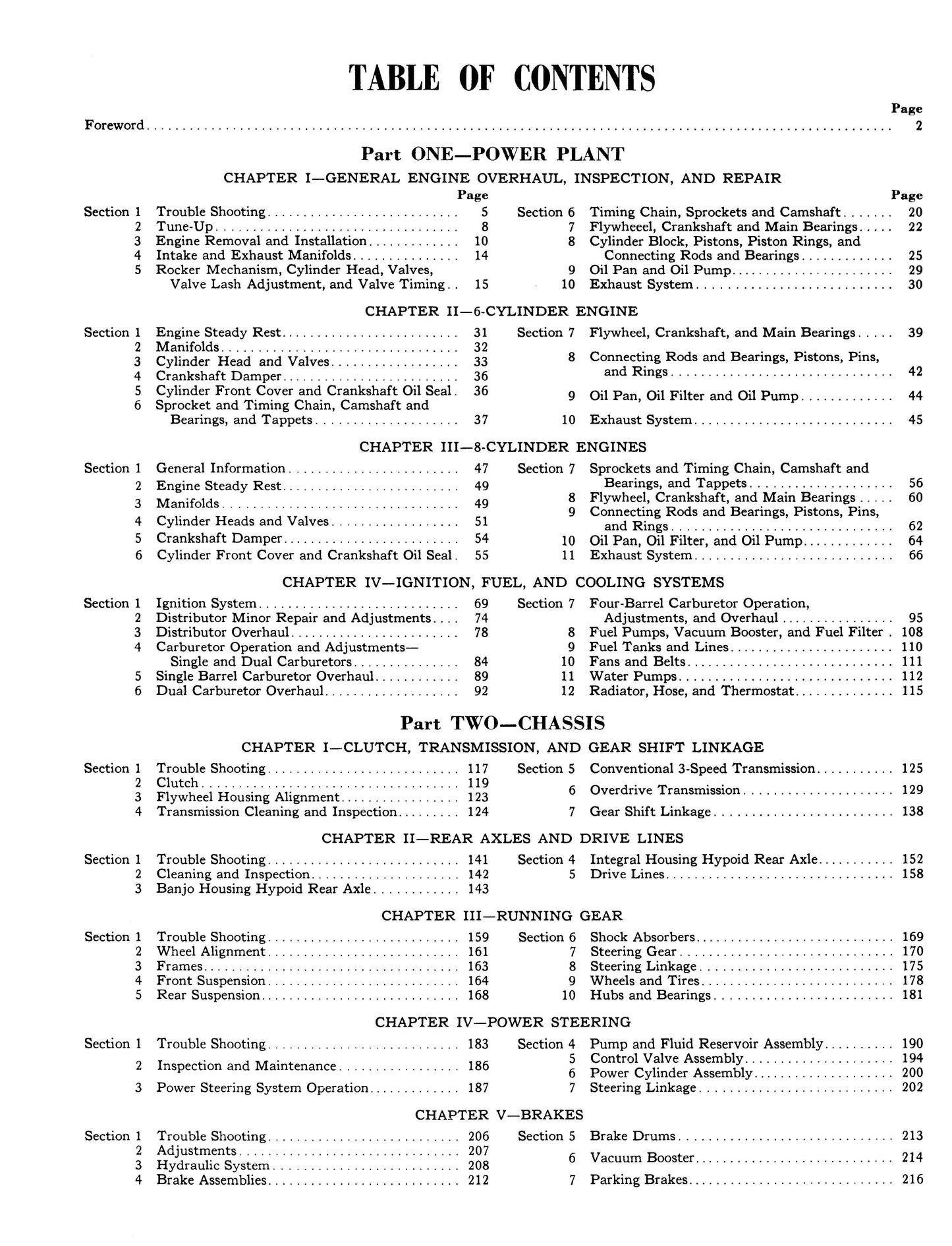1956 Ford Shop Manual - All Models