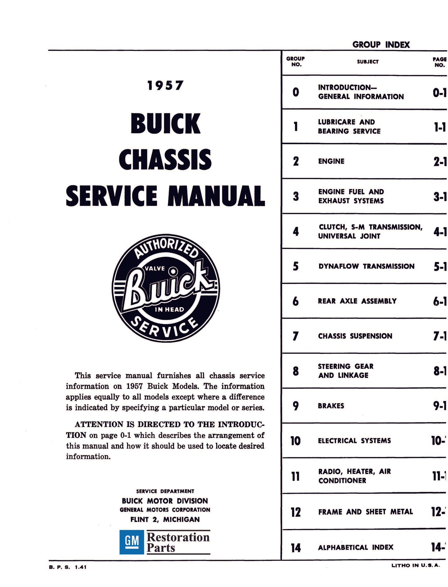 1957 Buick Repair Manual & Body Manual - All Models