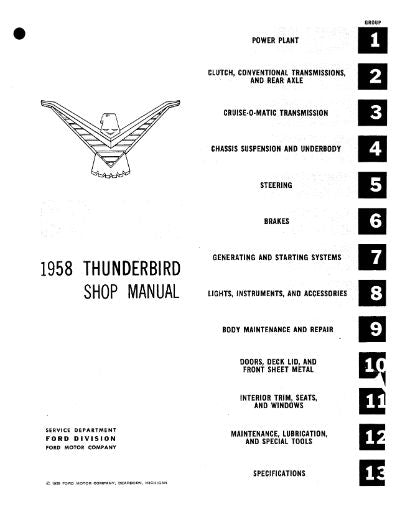 1958 Ford Shop Manual - All Models