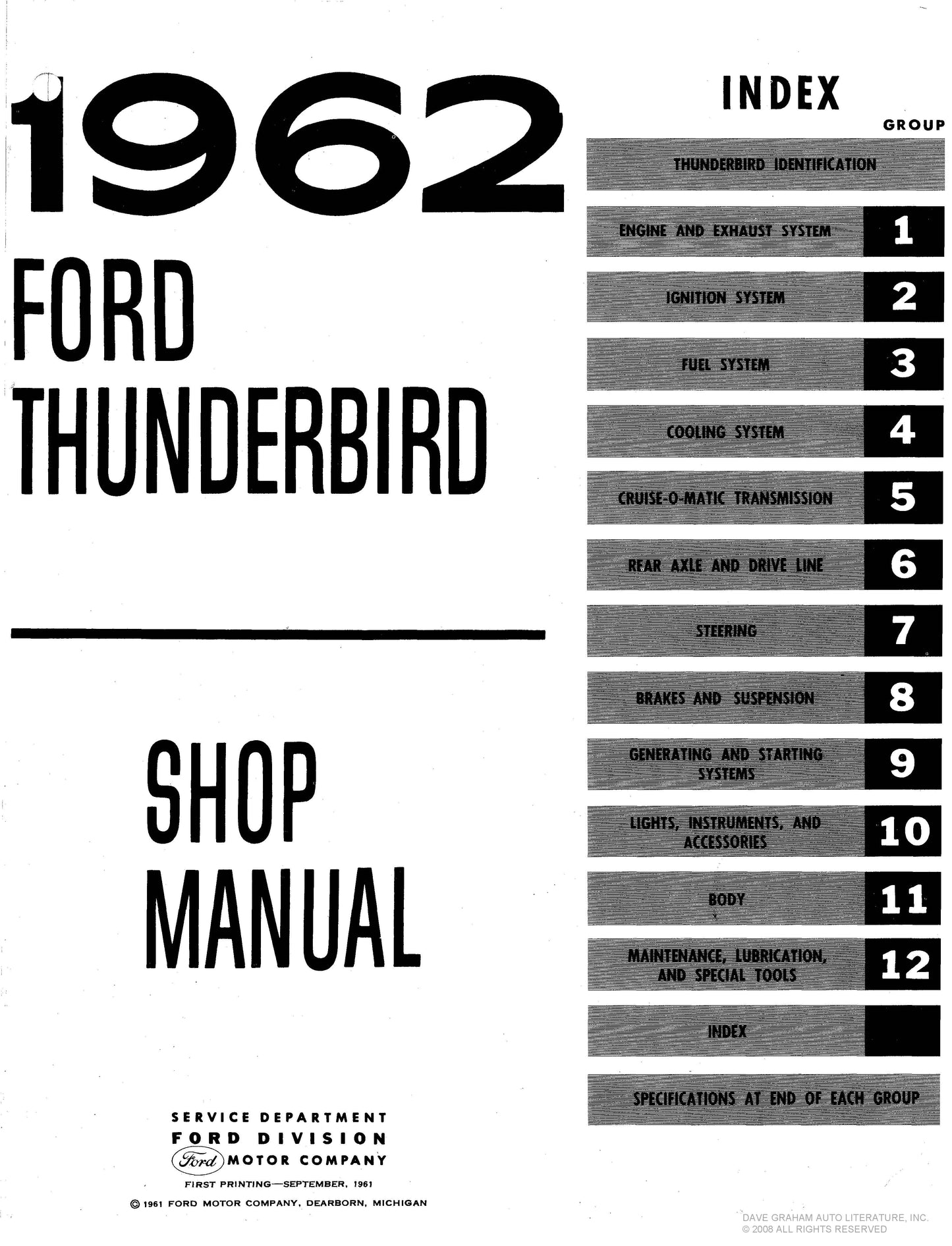 1961-1963 Ford Truck - Shop Manual