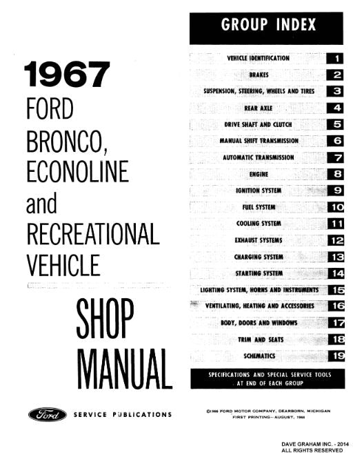 1967 Ford Truck Shop Manual