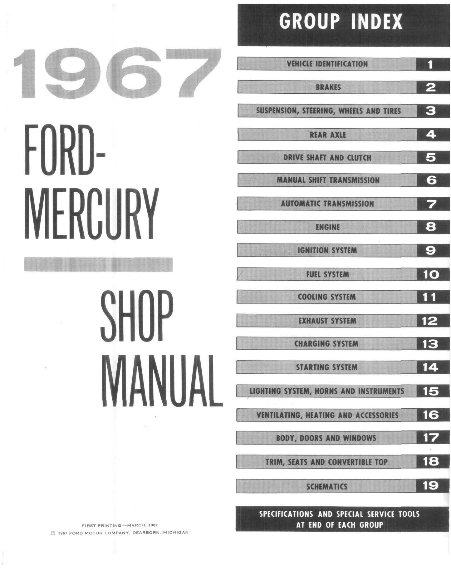 1967 Ford Truck Shop Manual