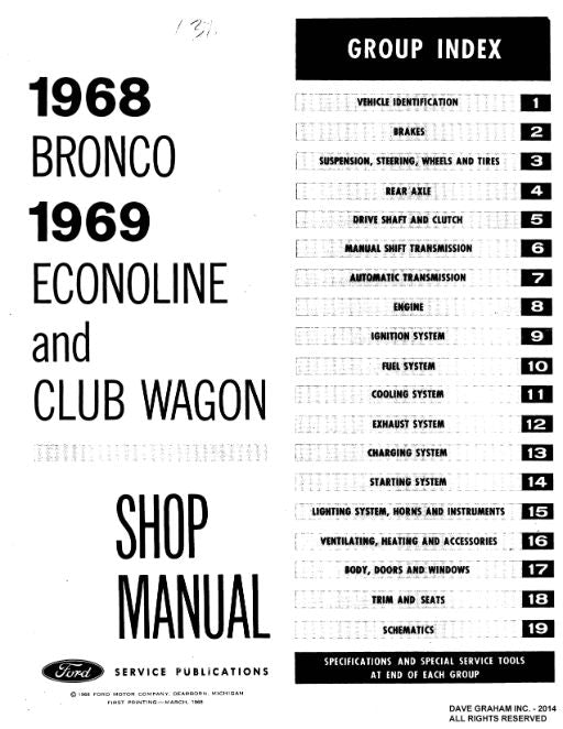 1968 Ford And Mercury Big Car Shop Manual