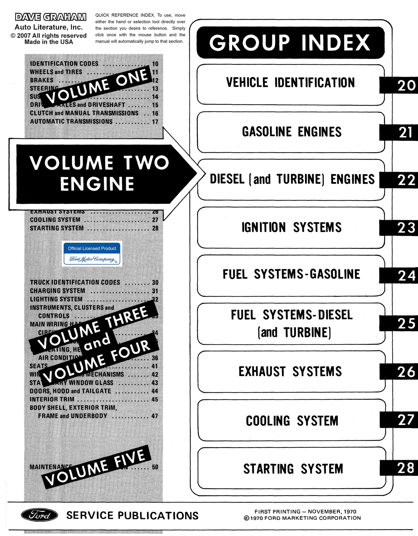 1971 Ford Truck Repair Manual 5 Volume Set