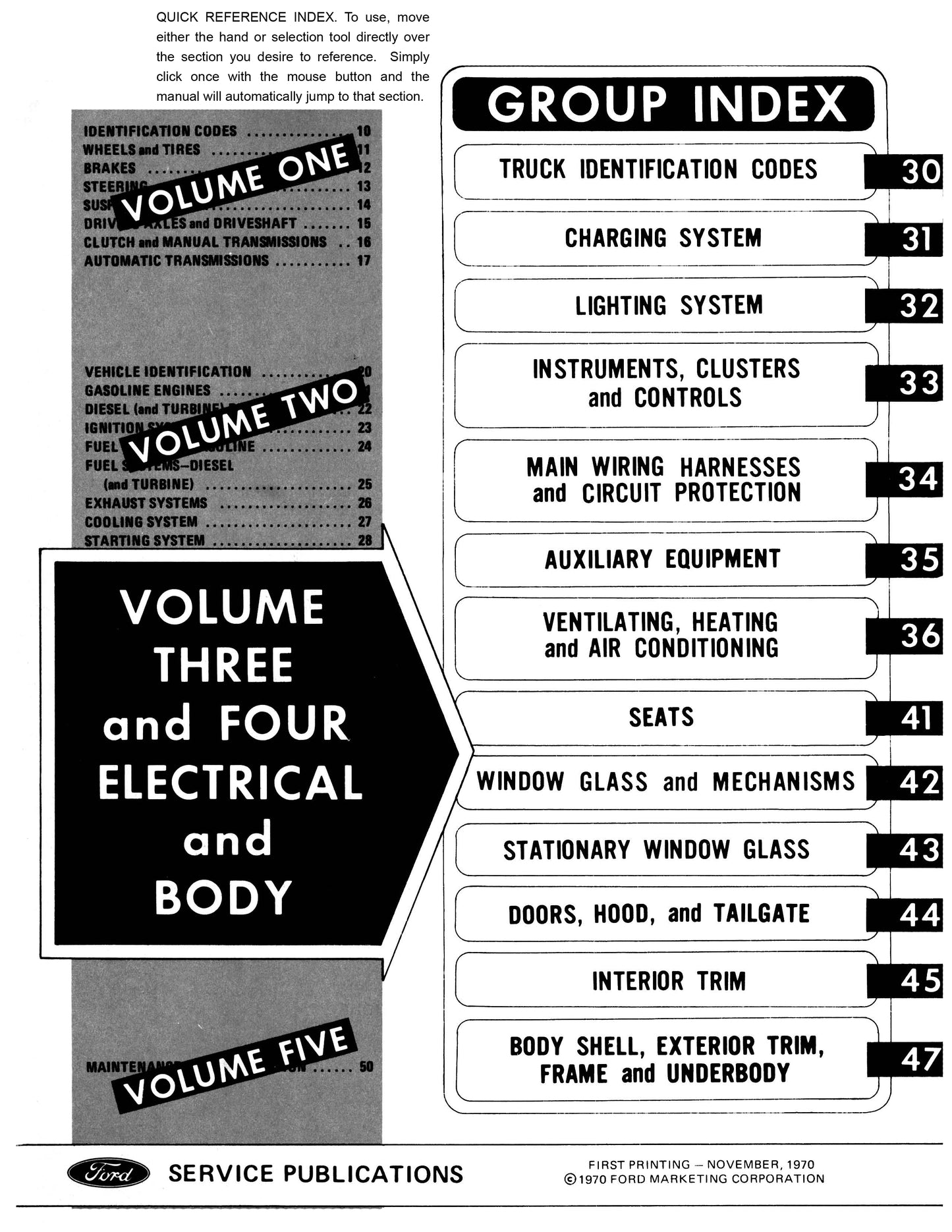 1971 Ford Truck Repair Manual 5 Volume Set